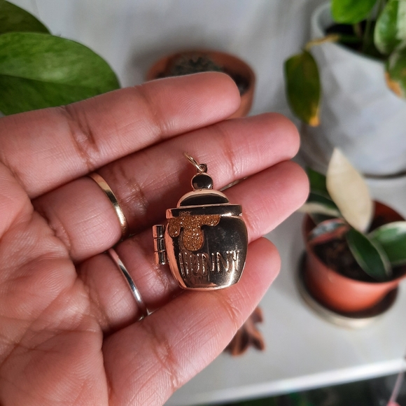 Disney Jewelry - Disney Gold Plated Winnie And The Pooh Honey Pot Pendant